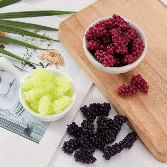 12pcs Mixed Color Artificial Grape Clusters for Decor