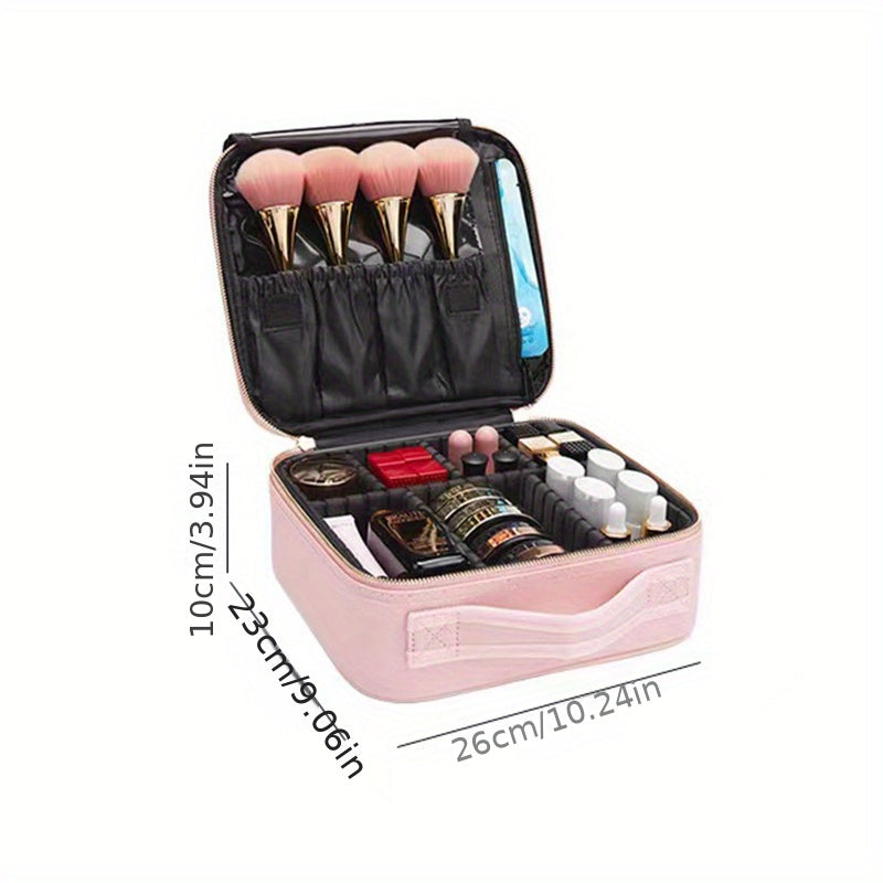 Travel Makeup Train Case Professional Cosmetic Bag Organizer Portable