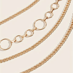 Layer Punk Waist Chain Sparkly Golden Belly Chain Hip Hop Decorative