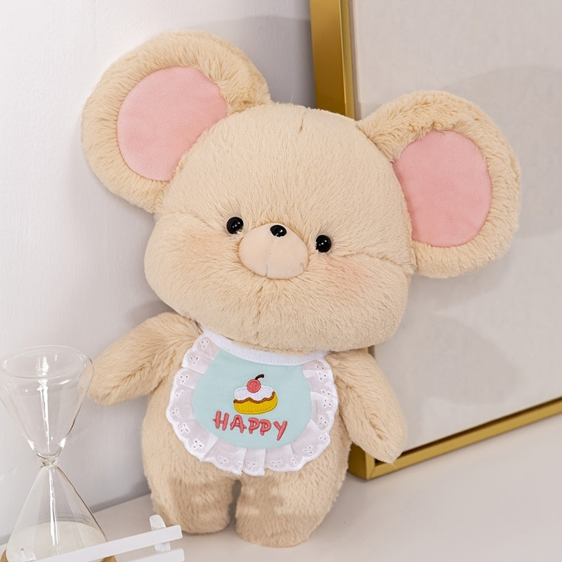 Big Ears Milk Tea Lele Mouse Plush Toy Soft Stuffed Animal for Photo Props