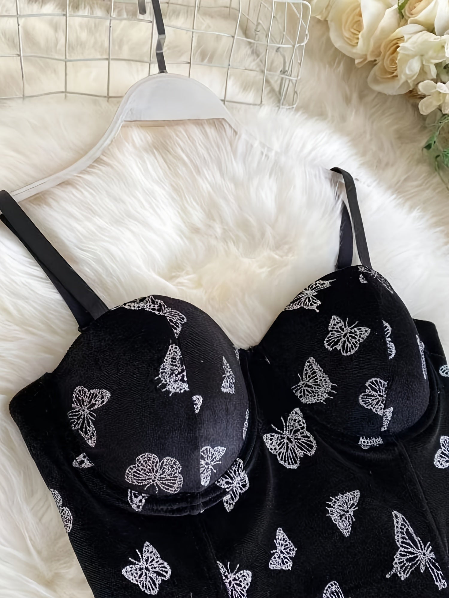 Butterfly Print Cami Corset Bustier Body Shaper
