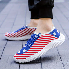 Women's Star Graphic Knit Sneakers Low Top Running Shoes
