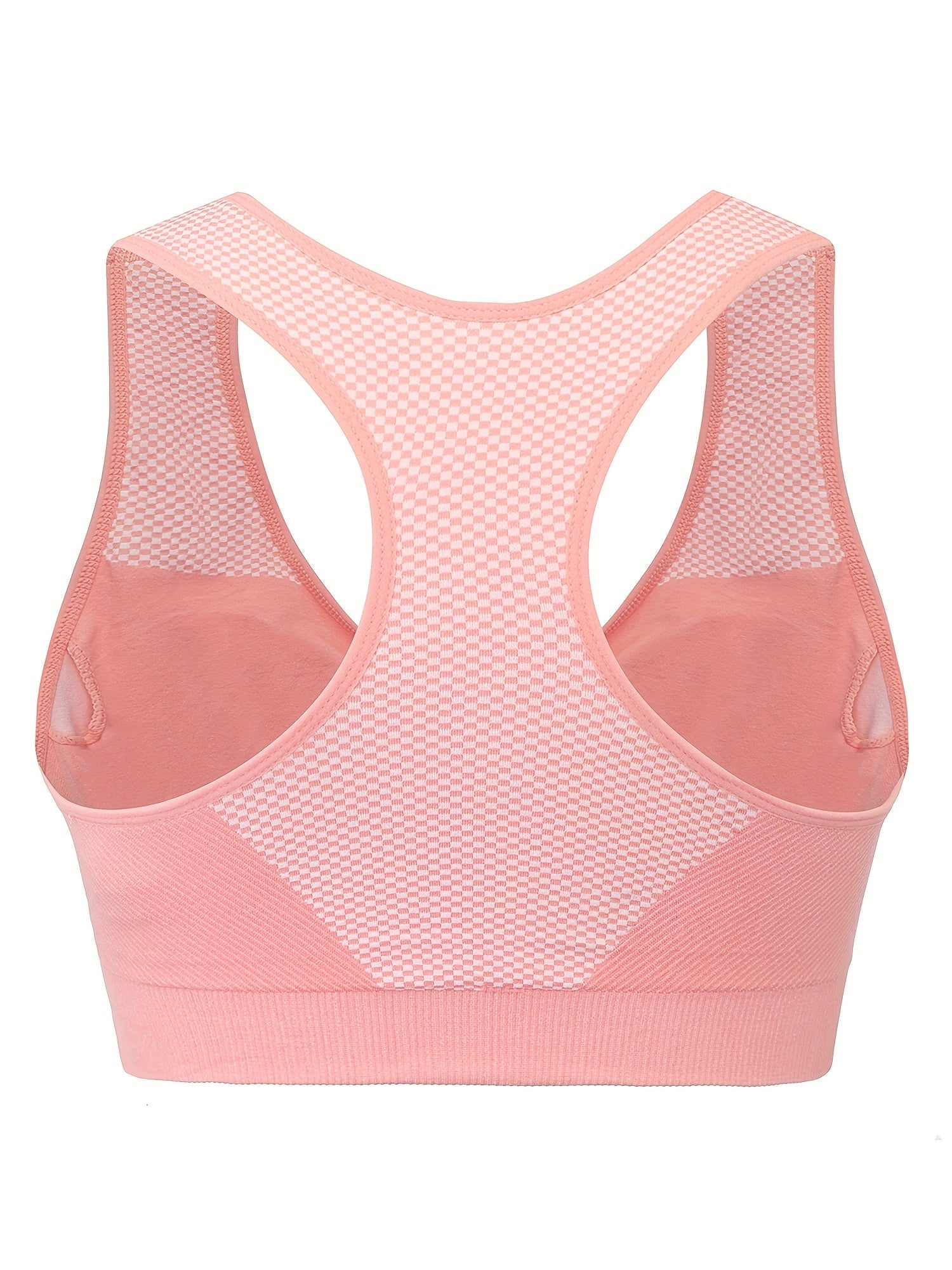 Sporty Bra Women's Geometric Pattern Round Neck Bra