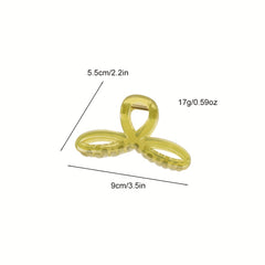 Classic Clover Hair Claw Jelly Hair Clip for Women