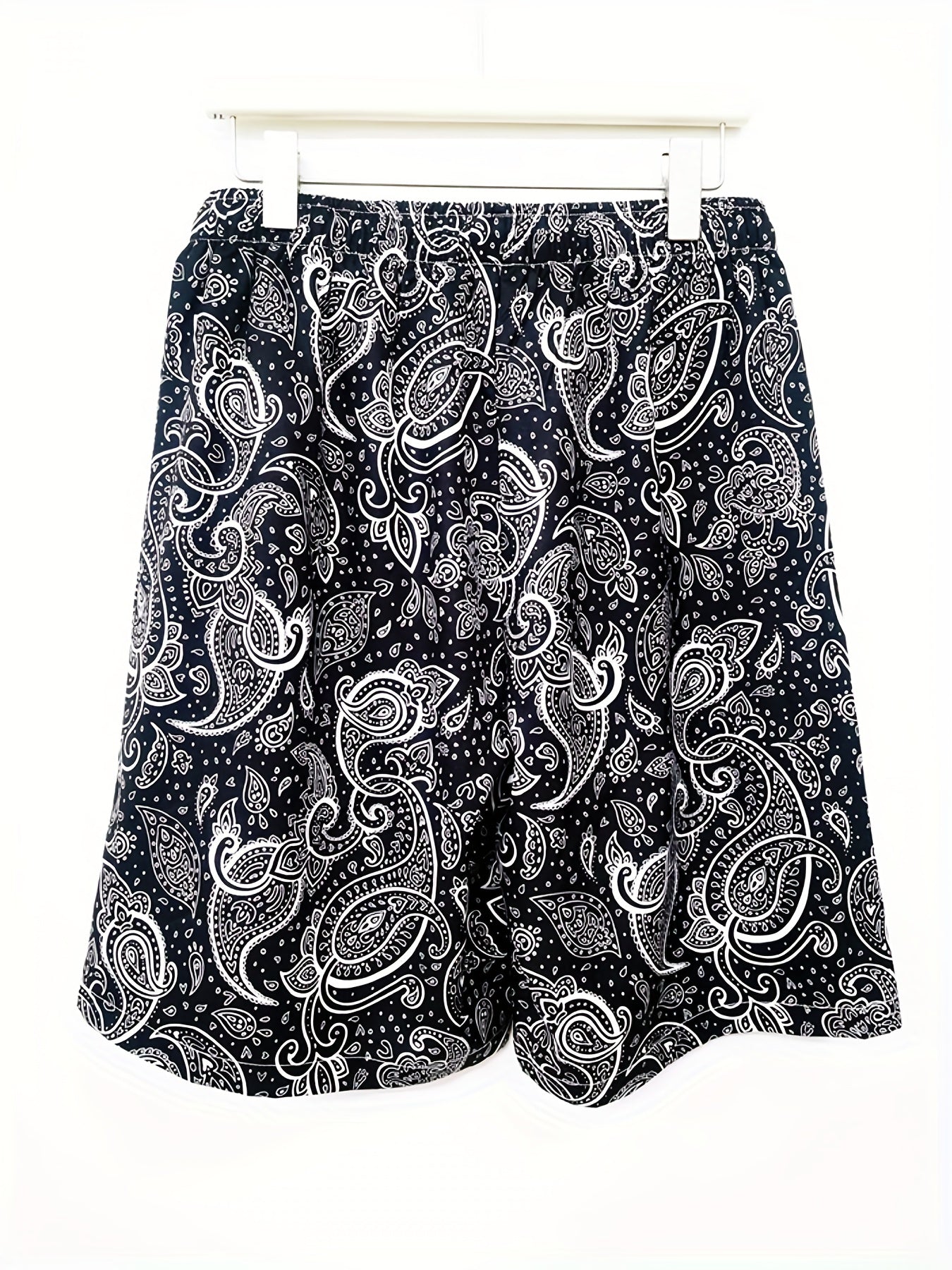 Quick Dry Paisley Floral Print Men's Swim Trunks Board Shorts