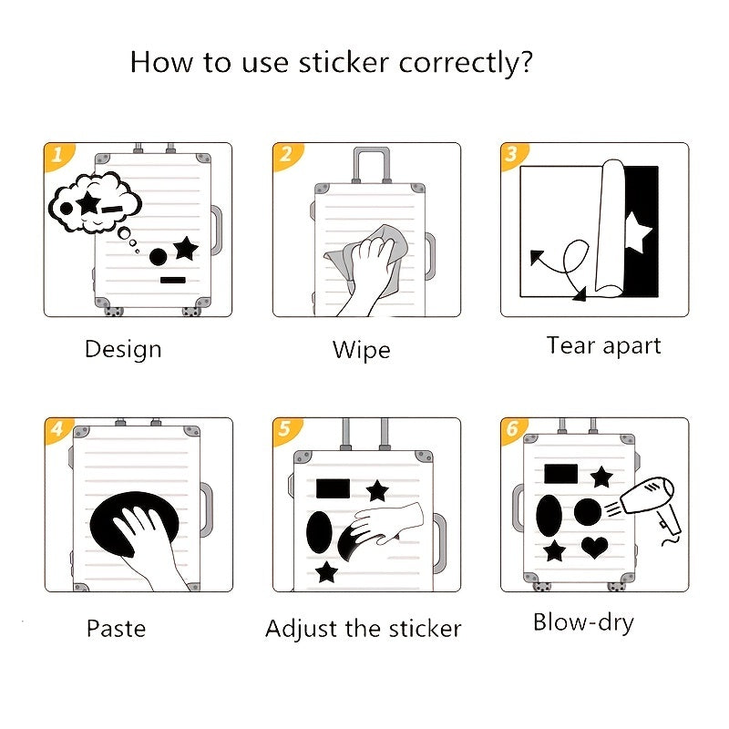 50pcs Magic Doodle Stickers For Mobile Phone Water Bottle Laptop