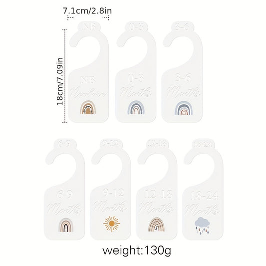 7pcs Acrylic Nursery Closet Dividers For Baby Boys