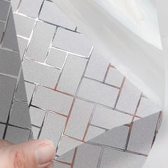 Geometric Pattern Glass Privacy Film for Home Decor