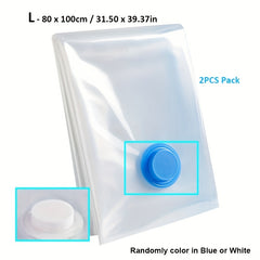 2PCS Vacuum Storage Bag Space Saver Bag With Hand Pump Compression Sealer Bags