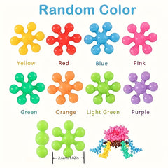 3D Snowflake Building Blocks Set Mixed Plastic Puzzle DIY Educational Toy