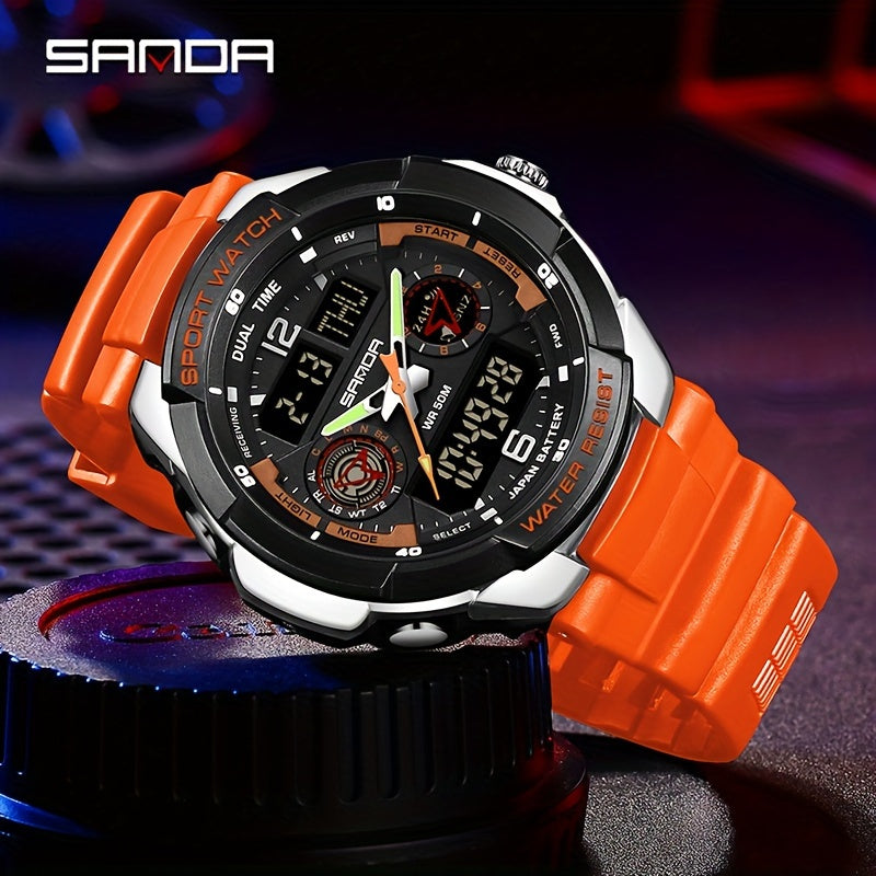 SANDA Youth Sporty Starlight Waterproof Night Light Watch