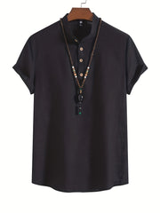 Men's Casual Short Sleeve Shirt for Summer Vacation Resort
