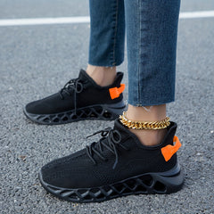 Women's Lightweight Breathable Sneakers Low Lace-up Casual Outdoor Sports Shoes
