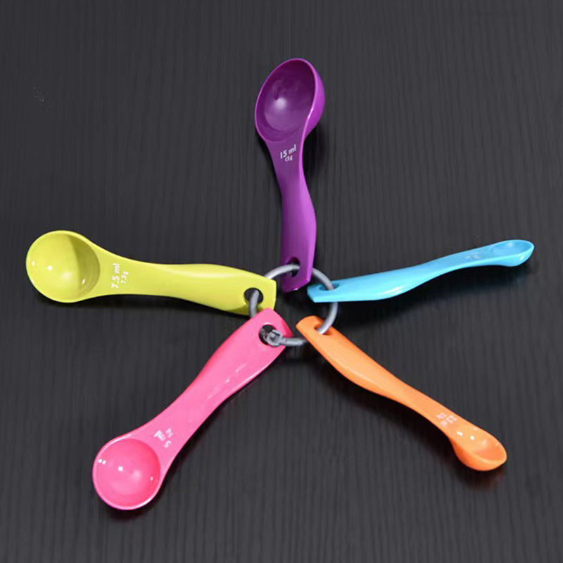 Stackable Plastic Measuring Cups with Spoon Set