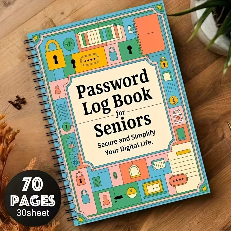 Spiral Password Log Book for Internet and Computer Login
