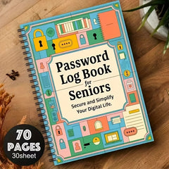 Spiral Password Log Book for Internet and Computer Login