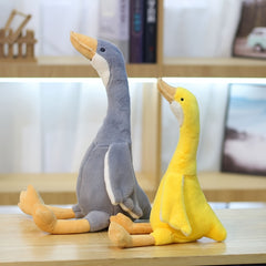 Grey Pink Duck Plush Toy Soft Stuffed Animal Perfect Gift Animal Kids