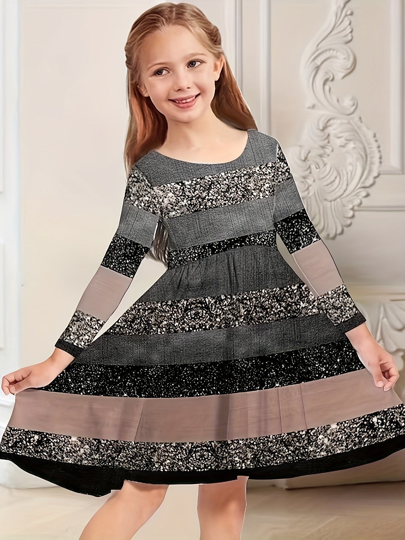 long sleeve christmas dresses for girls Long Sleeve Christmas Dress Girls Sweet Dresses Kids Gift – CRAZE