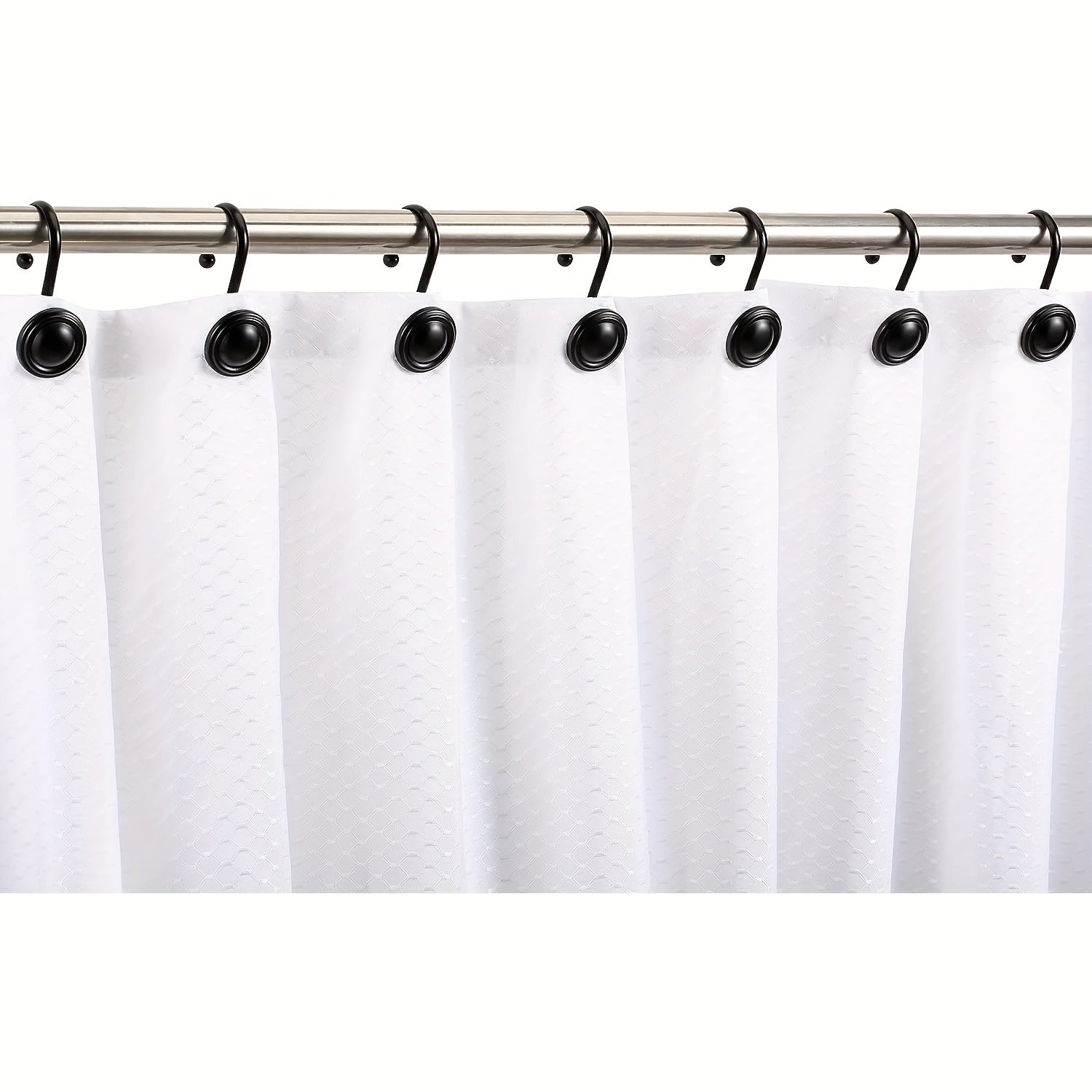 12pcs Rust Resistant Shower Curtain Hook Bathroom Decor Accessory