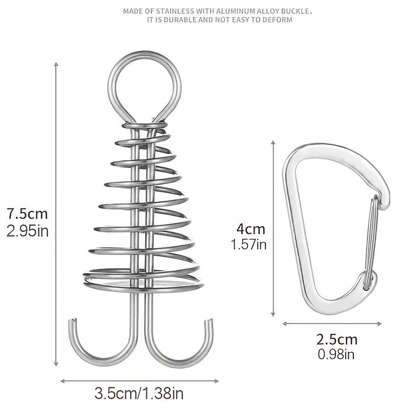2pcs Adjustable Aluminum Tent Stakes with Spring Buckle
