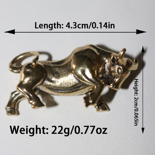 Brass Muscle Bullfighting Model Small Ornaments