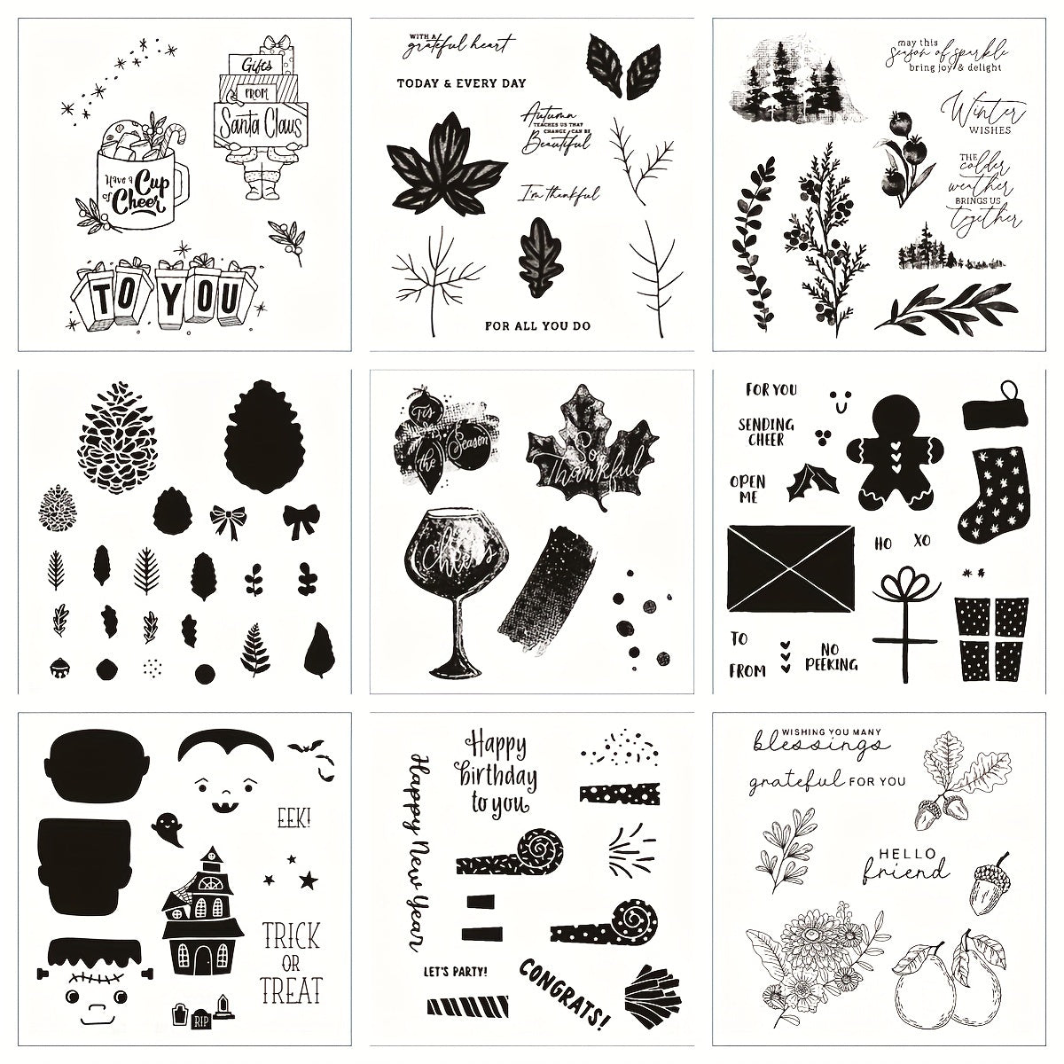 Christmas Metal Cutting Dies And Stamp for Scrapbooking Paper Craft