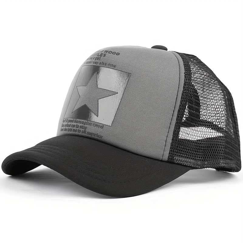 Men's Star Print Baseball Cap for Sun Protection