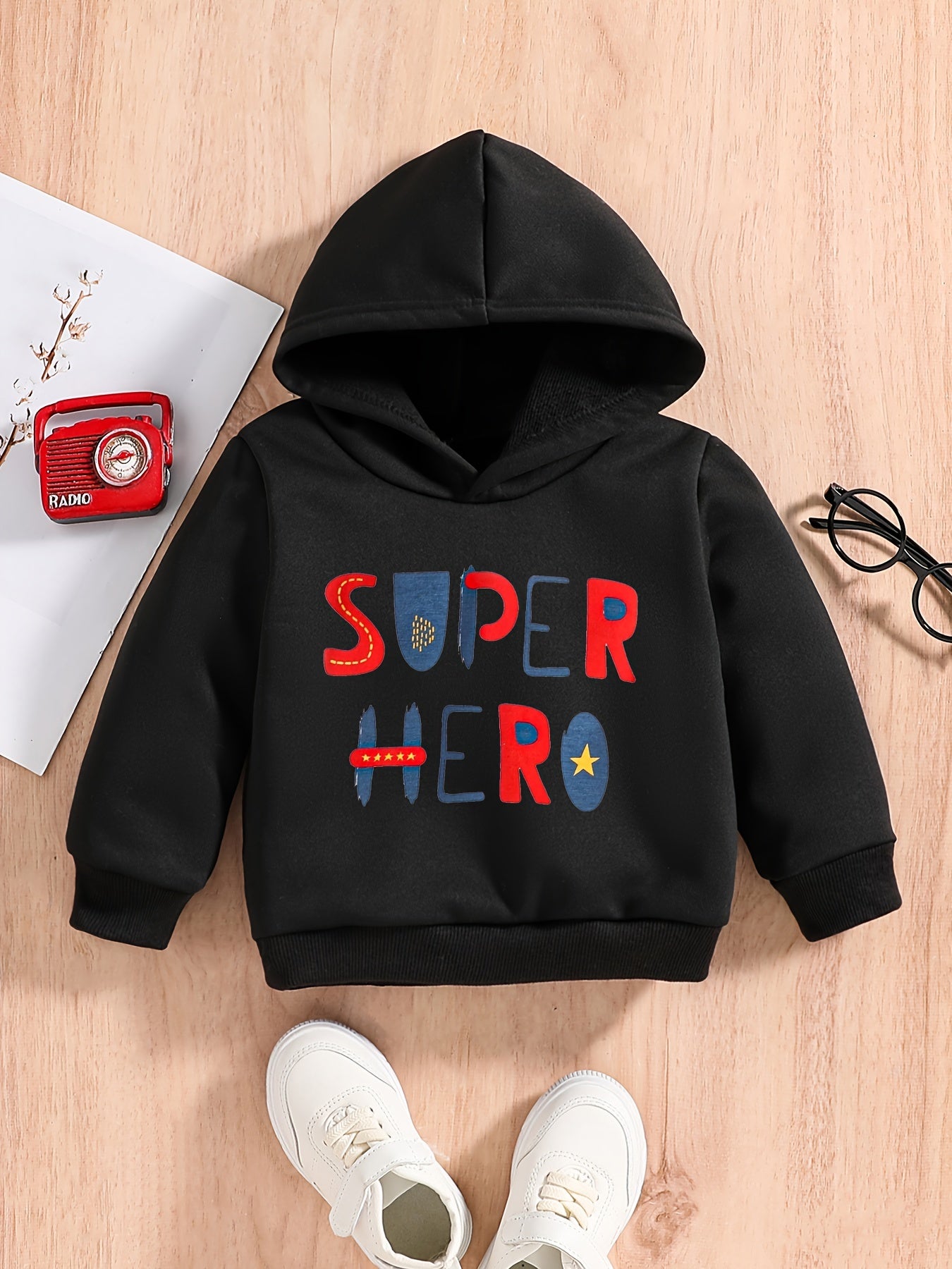 Baby Boys Sweatshirt Hoodie HERO Graphic Pullover