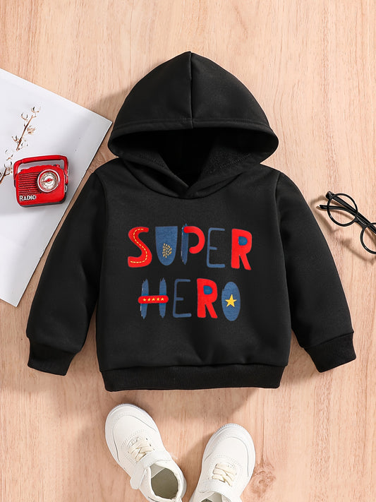 Baby Boys Sweatshirt Hoodie HERO Graphic Pullover