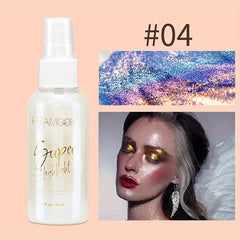 Colorful Body Highlighter Spray Fine Glitter Golden Powder