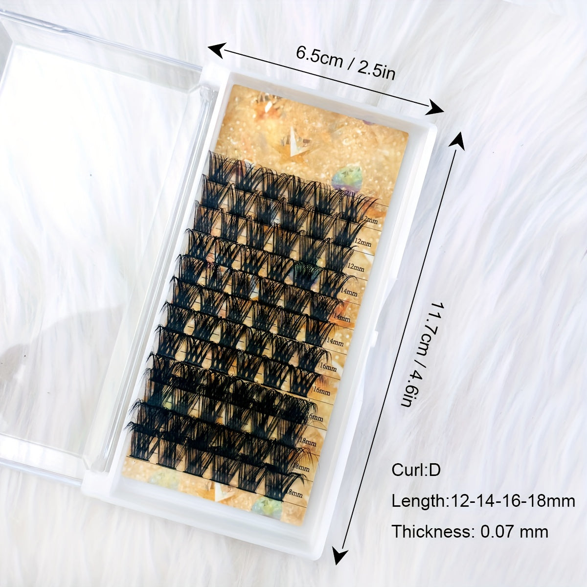 10 25mm D Curl DIY Lash Clusters Extensions