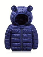 Boys Warm Coat Hooded Zipper Winter Jacket