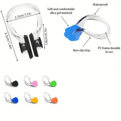 5pcs Waterproof Silica Gel Swimming Nose Clip