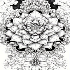 Thickened Dream Flower Coloring Book - 22 Pages