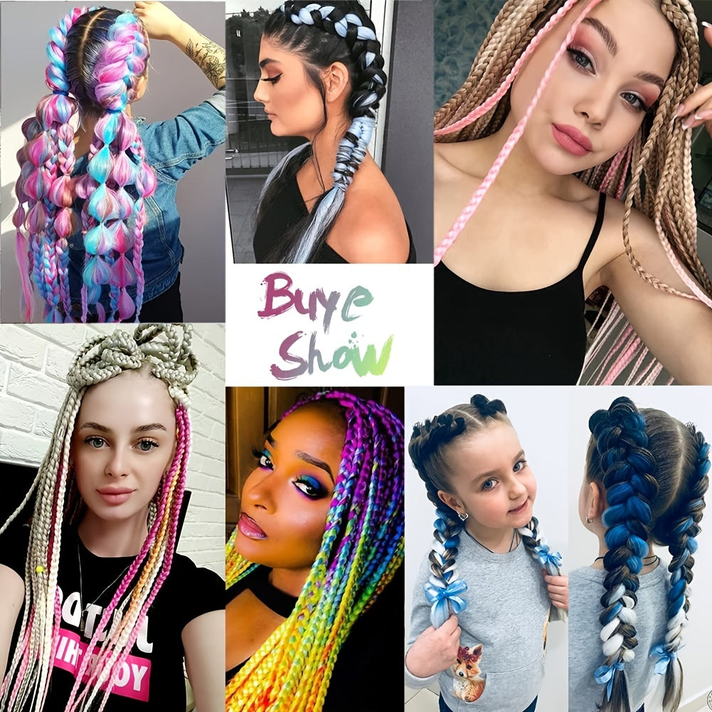 Three Tone Ombre Rainbow Jumbo Braiding Hair Extension for Twist Braiding