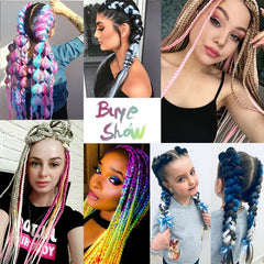Three Tone Ombre Rainbow Jumbo Braiding Hair Extension for Twist Braiding