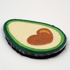 Heart Avocado Embroidered Morale Patch PVC Applique Fastener Hook & Loop
