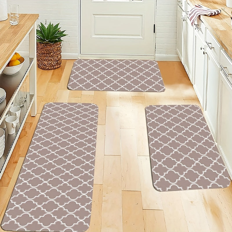 Geometric Print Kitchen Sponge Mat Anti Slip Floor Mat