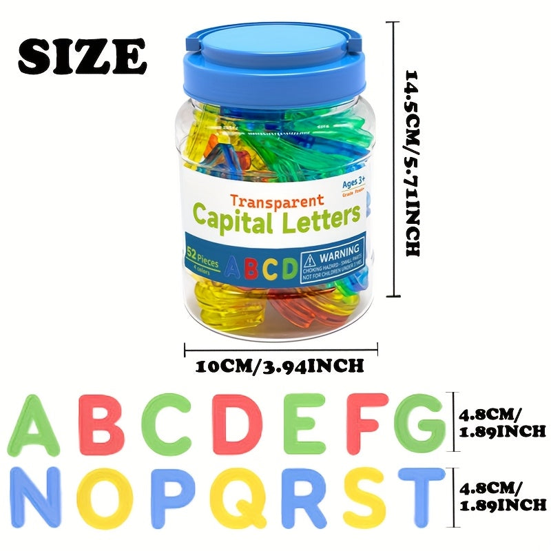 ROYLANZ Translucent Capital Letters Math Manipulatives