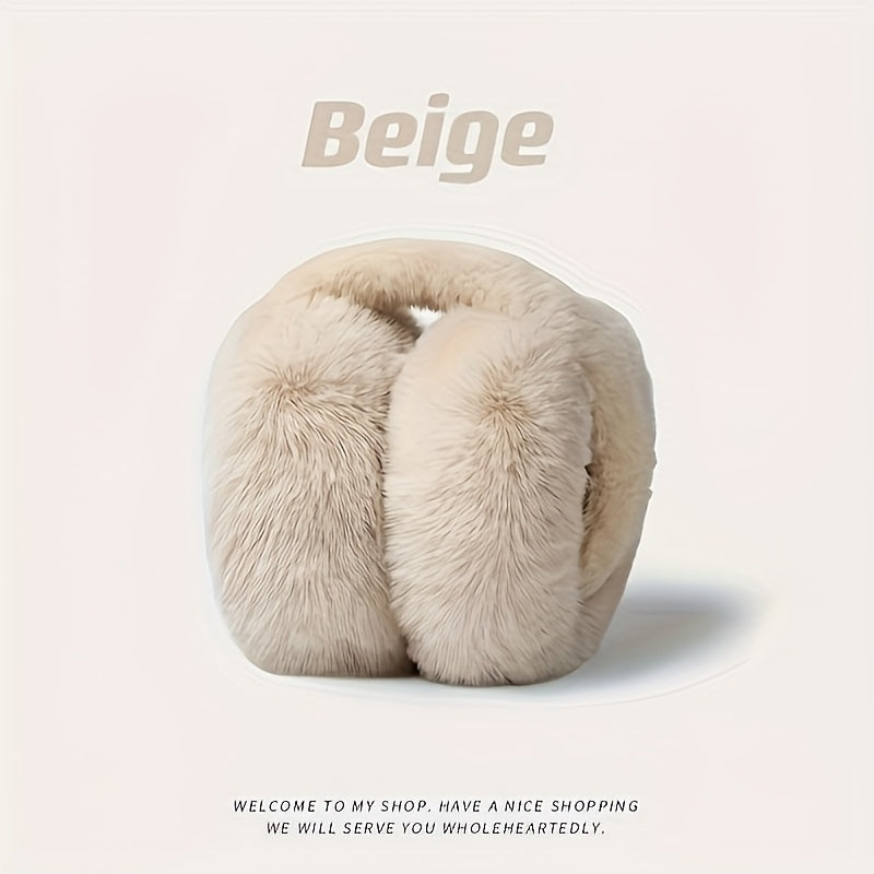 Stylish Plush Ear Warmers Lightweight & Foldable for Winter Comfort