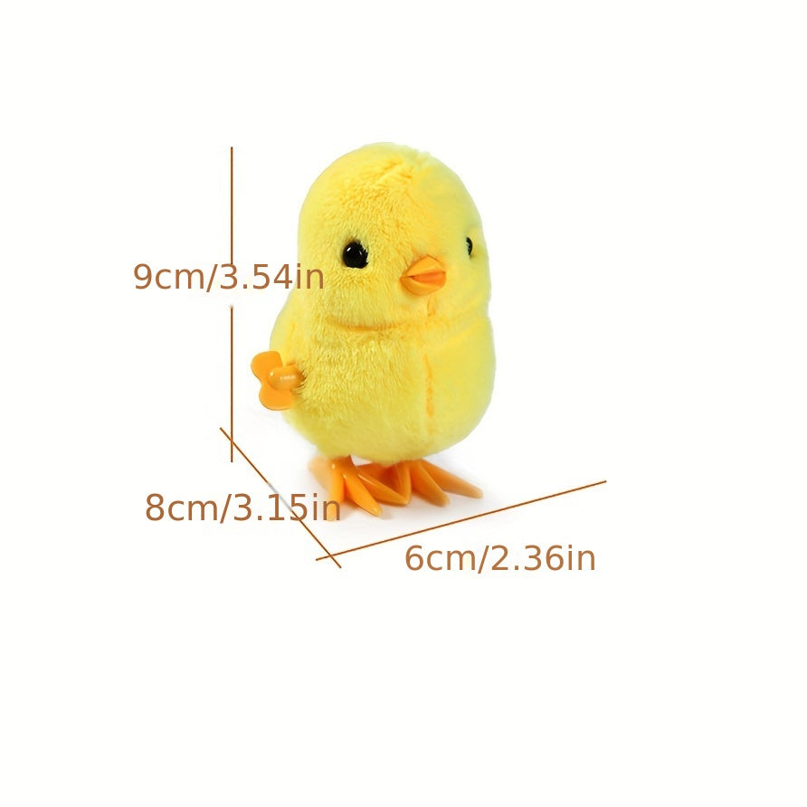 2pcs Jumping Chicken Wind Up Toys Plush Chick Easter Basket Stuffers