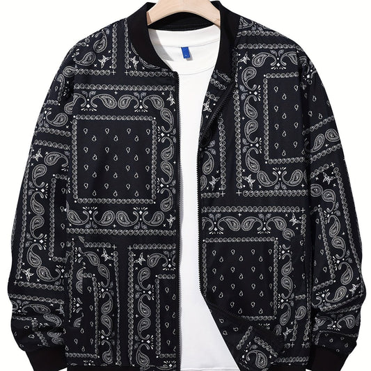 Men's Paisley Soft Shell Jacket Lightweight and Comfortable