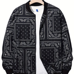 Men's Paisley Soft Shell Jacket Lightweight and Comfortable