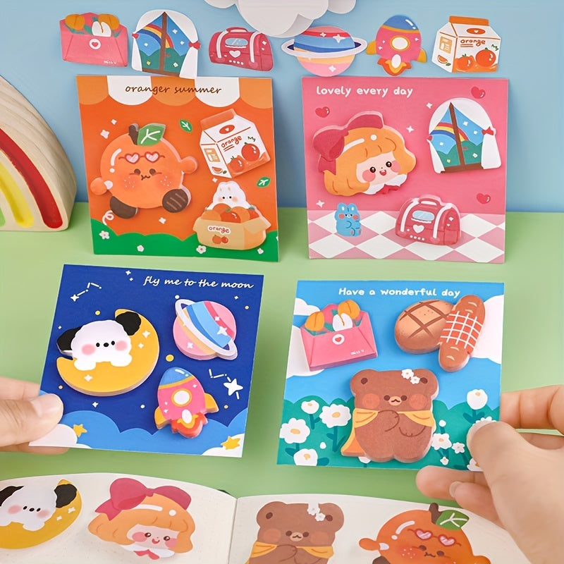 1pc Cartoon Multifunctional Convenience Stickers Handbook Decorative Stickers