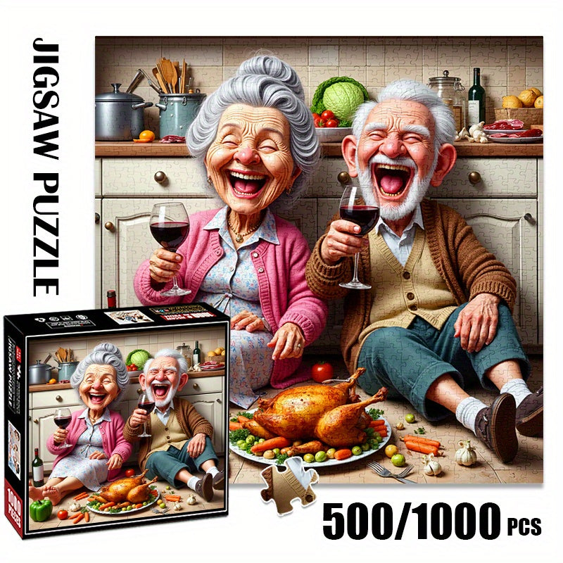1000pcs Jigsaw Puzzle for Adults - Elderly Couple Dinner