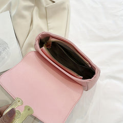 Candy Crossbody Bag PU Saddle Bag Women's Casual Handbag