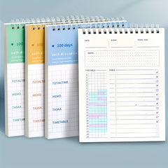 Undated Daily Planner Memo Book with Calendar Organizer
