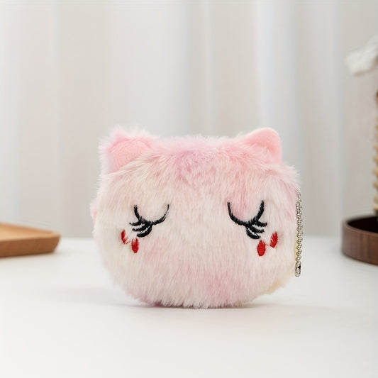 Plush Unicorn Cat Coin Purse Wallet Lipstick Bag