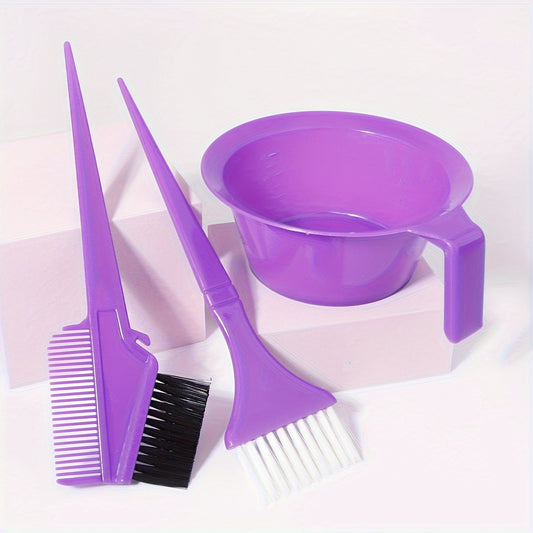 3pcs Hair Dye Kit Brush Bowl & Applicator for Salon Use