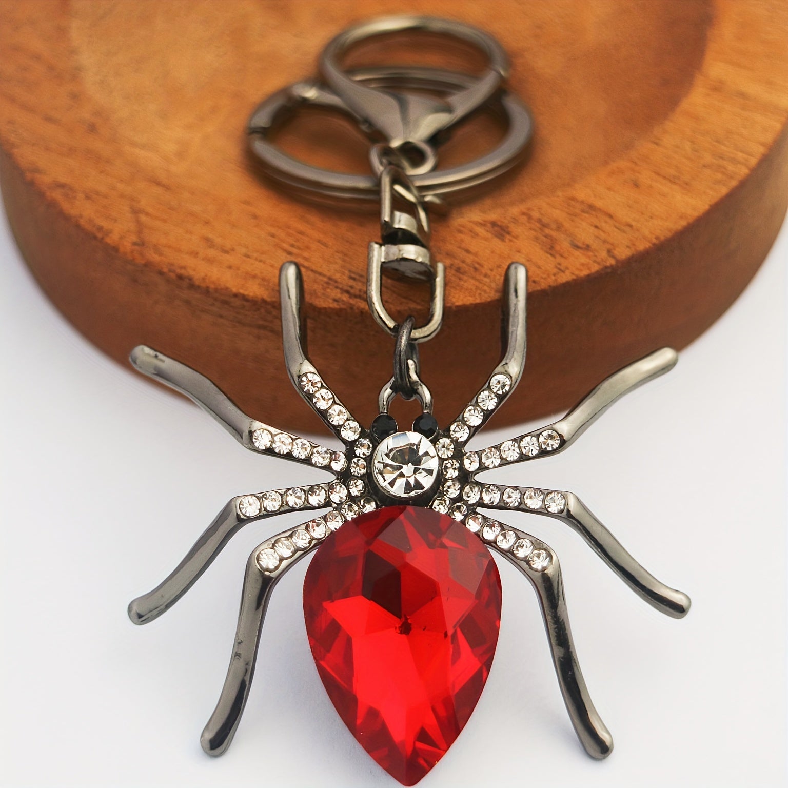 Crystal Spider Animal Keychain for Bag Backpack Wallet Car Keys